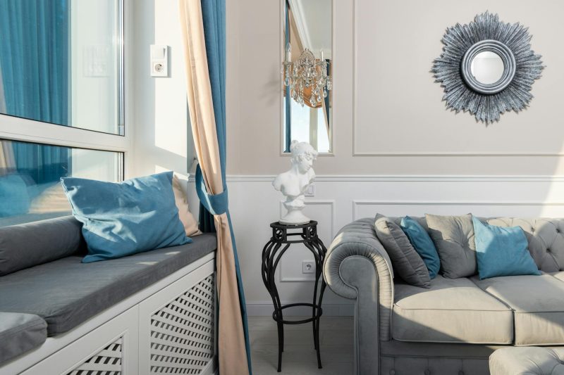 Home 4 Contemporary room interior with decorative cushions on sofa 1780419645