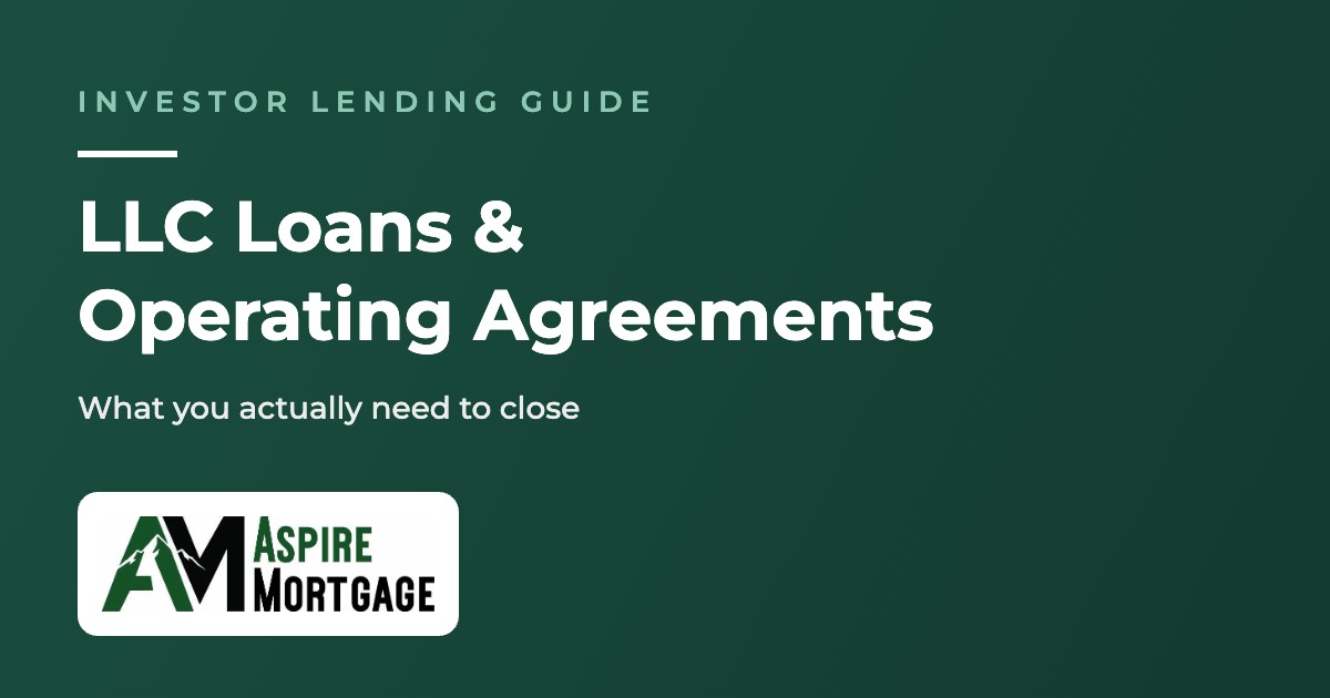 Do I Need an Operating Agreement to Close an LLC Loan?